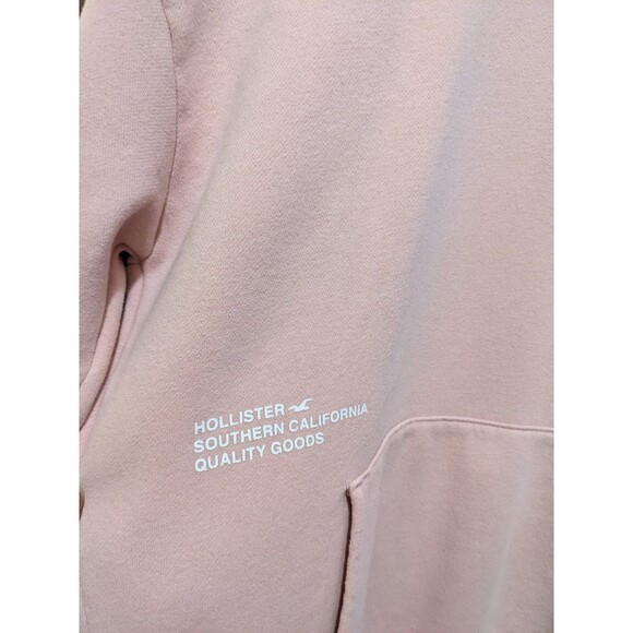 Hollister Women's Light Pink Pullover Hoodie Sweater South Cali Graphic Size L - Picture 2 of 9